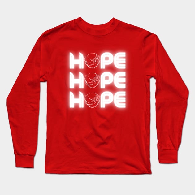 SheHopes HOPE HOPE HOPE with Logo Long Sleeve T-Shirt by SheHopes